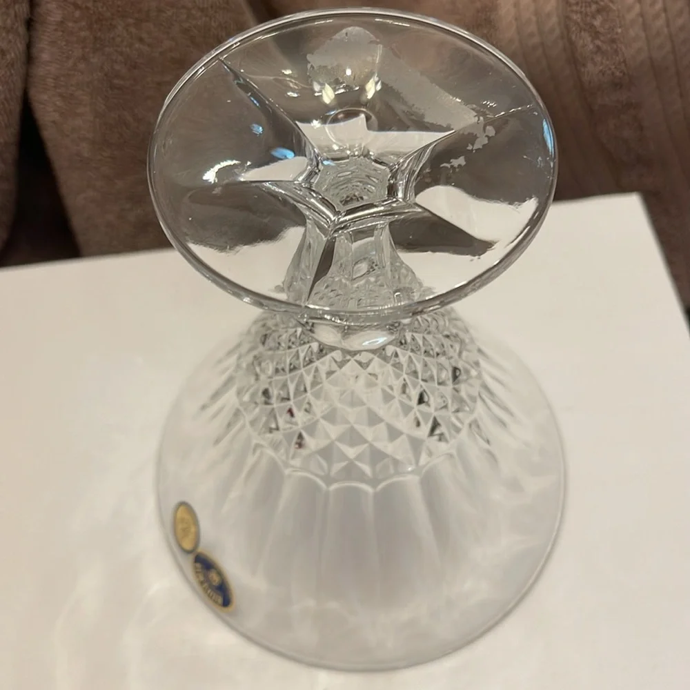 Bohemia 24% Lead Crystal Martini Glass NWT No Chips/Cracks Elegant‎ serving dish